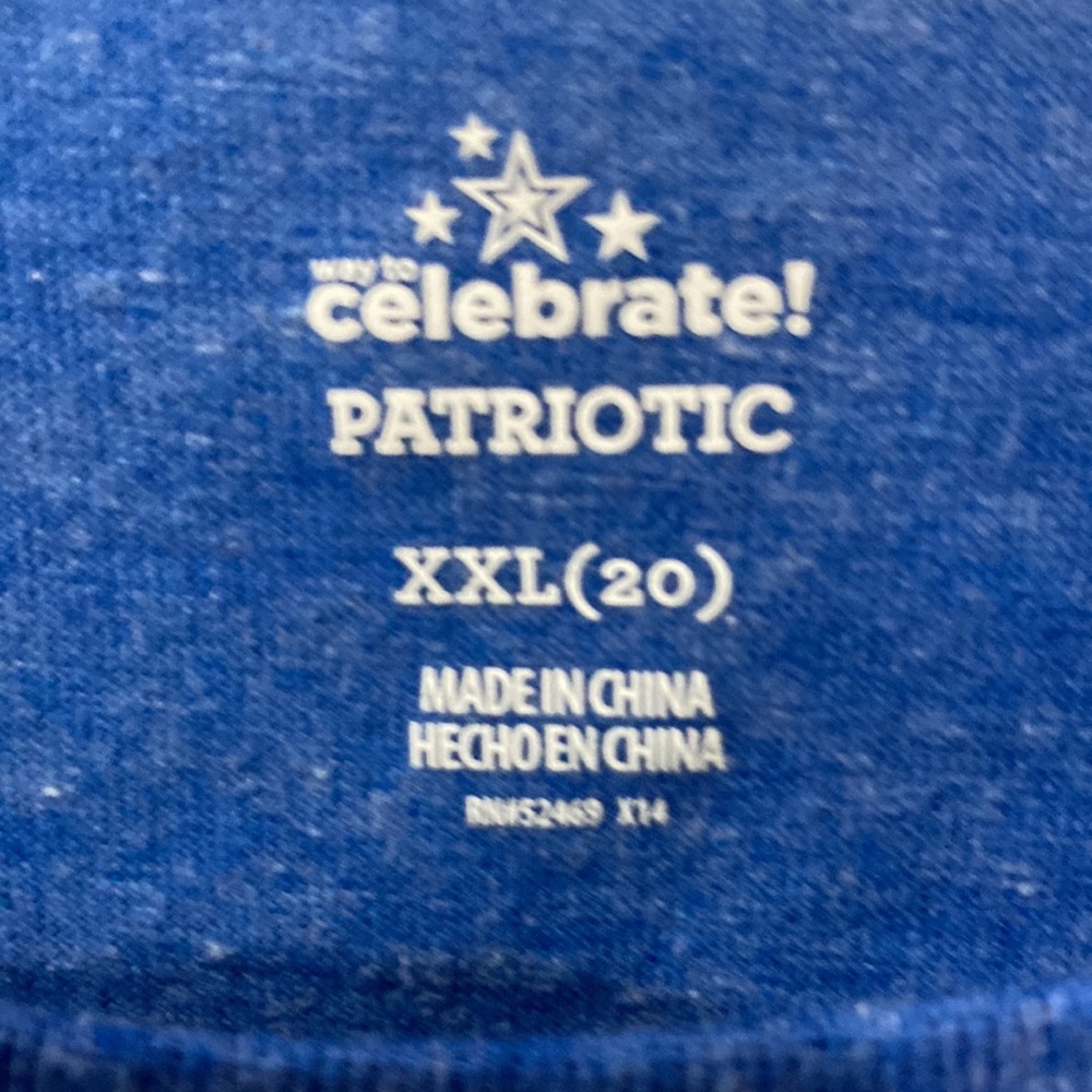 Size XXL (20) Women’s Patriotic Cat Short Sleeve Tee Shirt - Picture 3 of 7